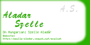 aladar szelle business card